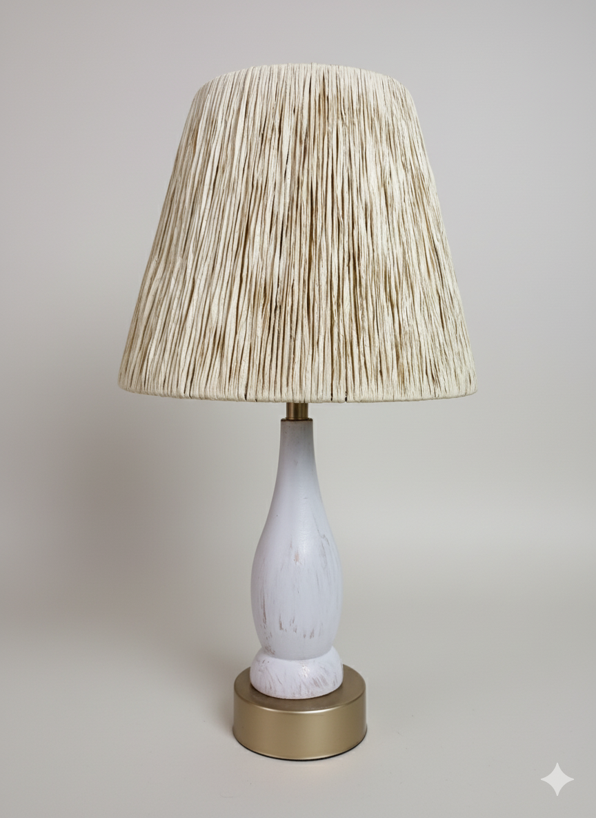  Abat-jour en bois Palmier - Blanc