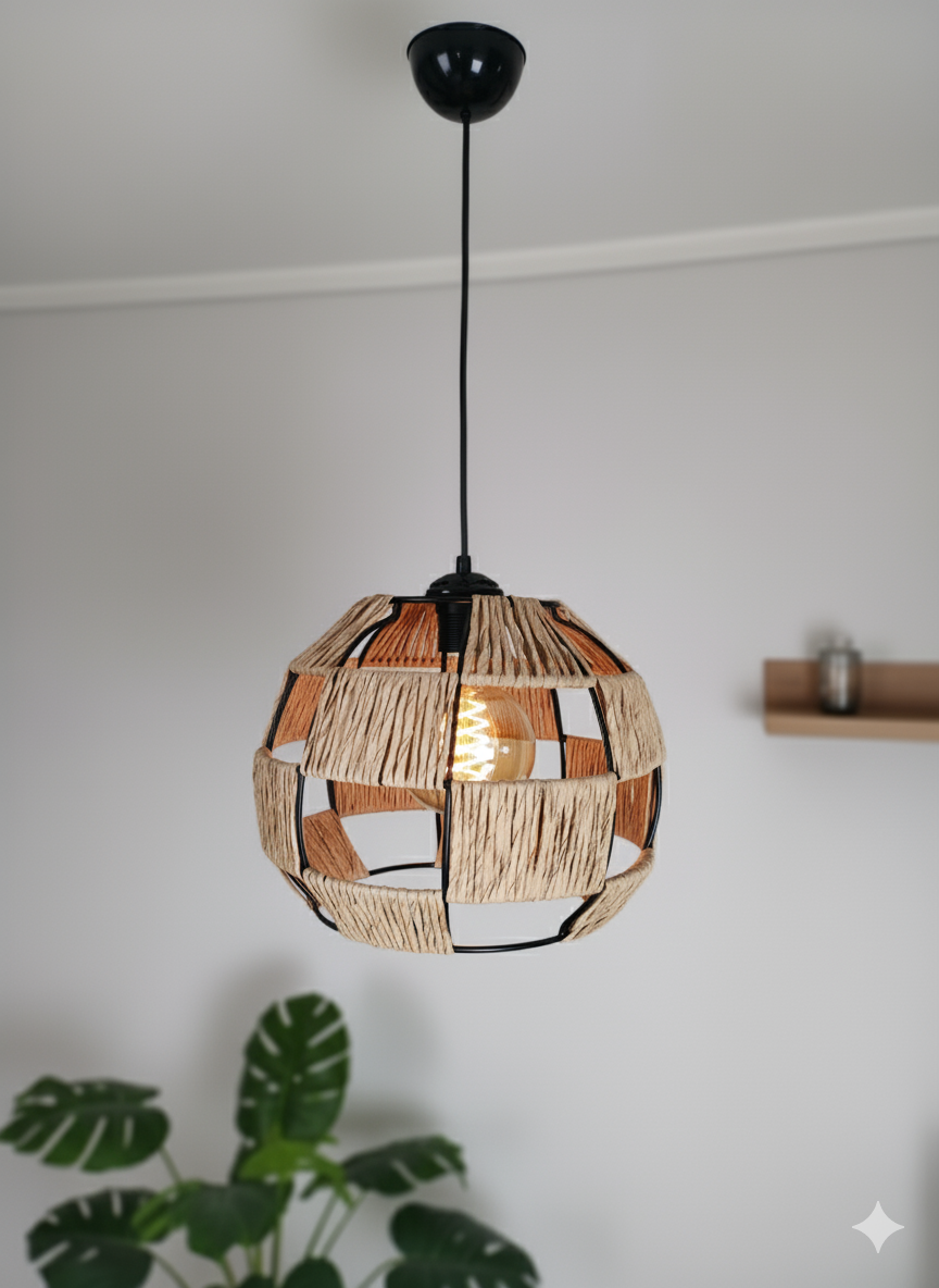 Lustre suspendu simple fait main Monika
