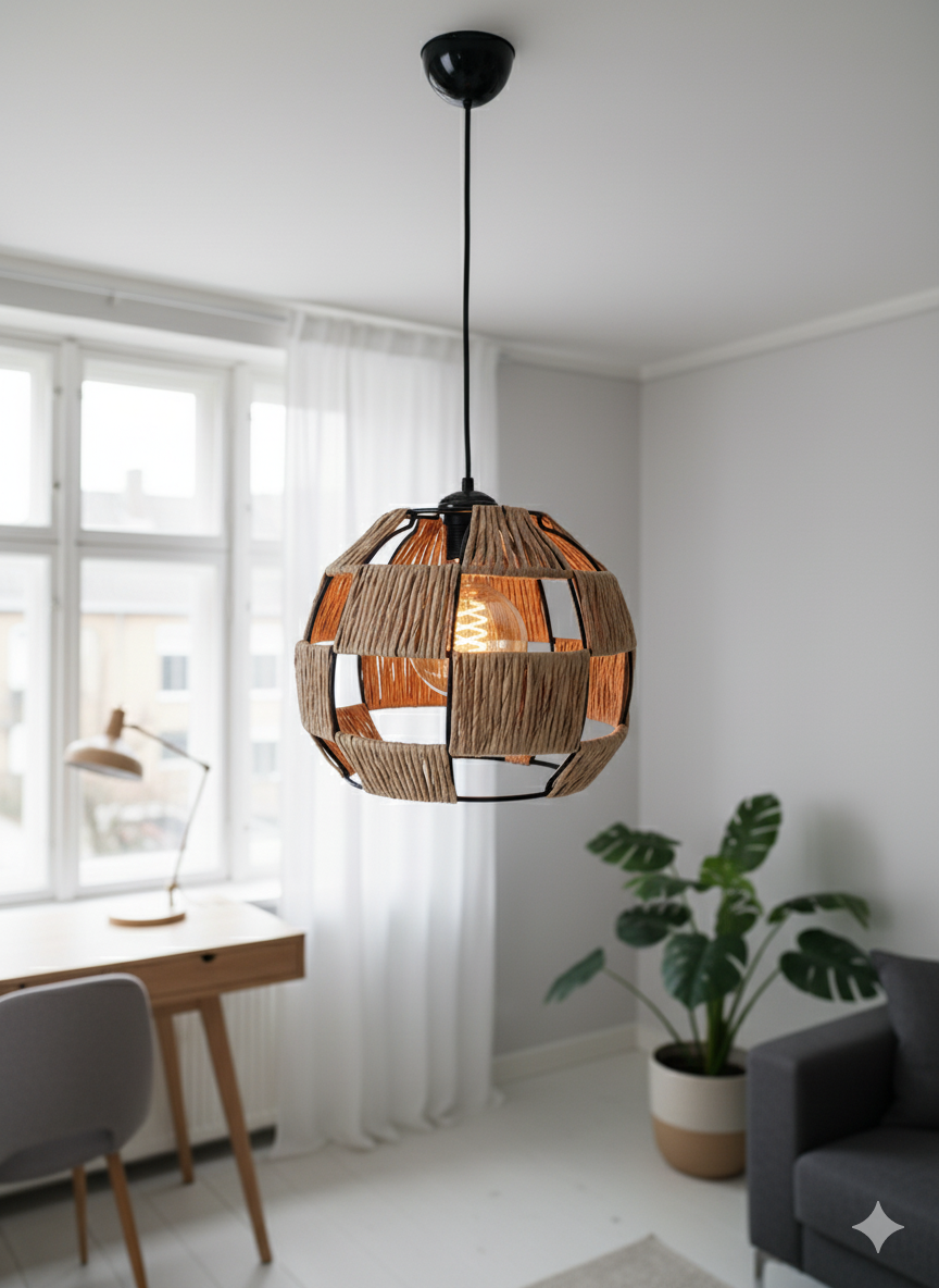 Lustre suspendu simple fait main Monika