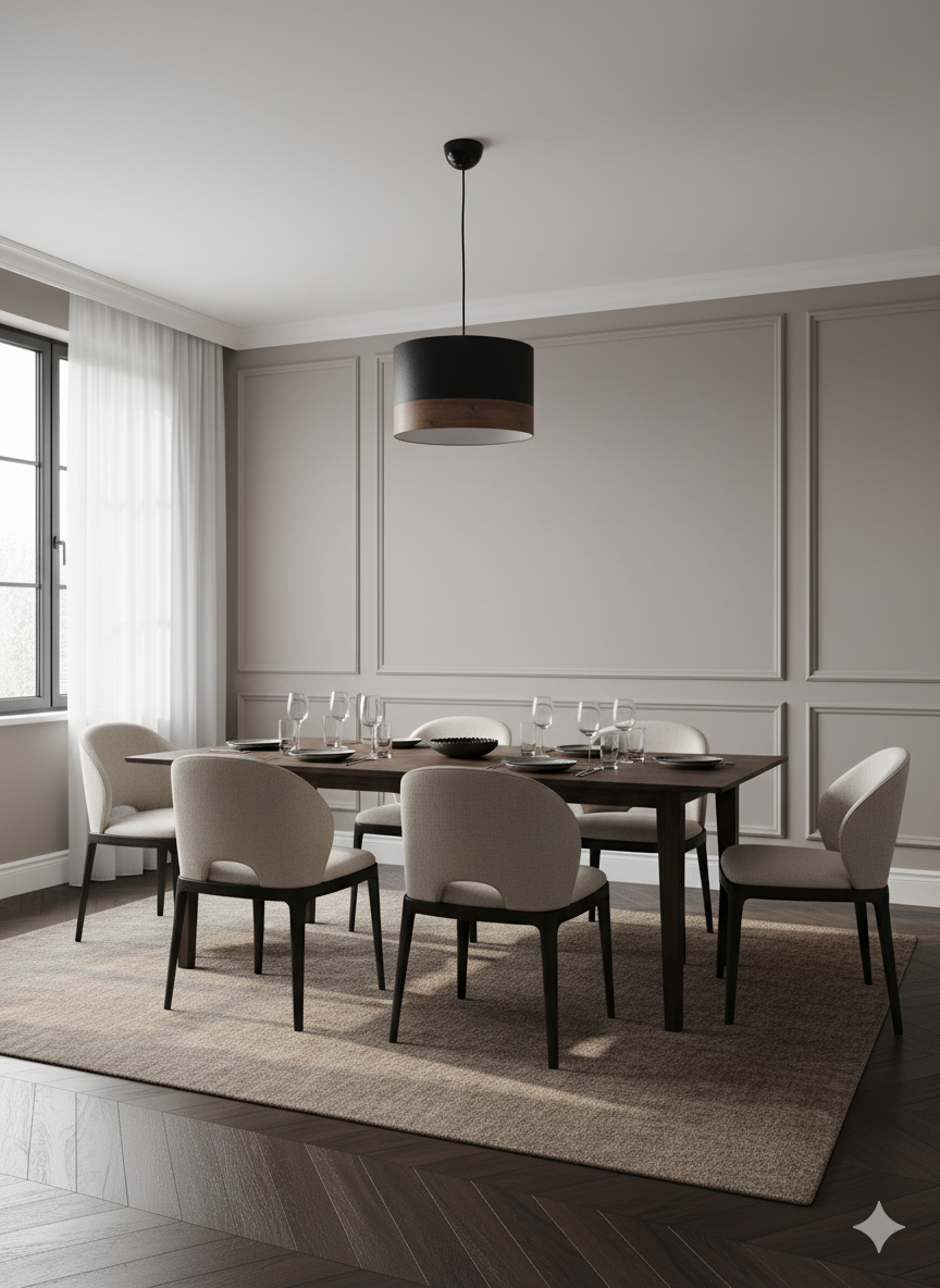 Lustre suspendu simple noir marron